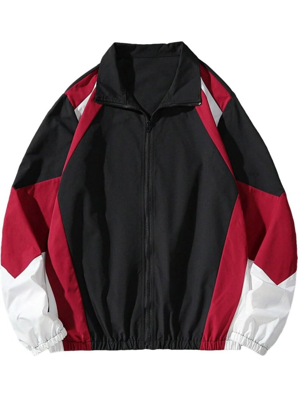 Men's Color Block Varsity Jacket | Zipper Windbreaker Coat | Stylish Outerwear